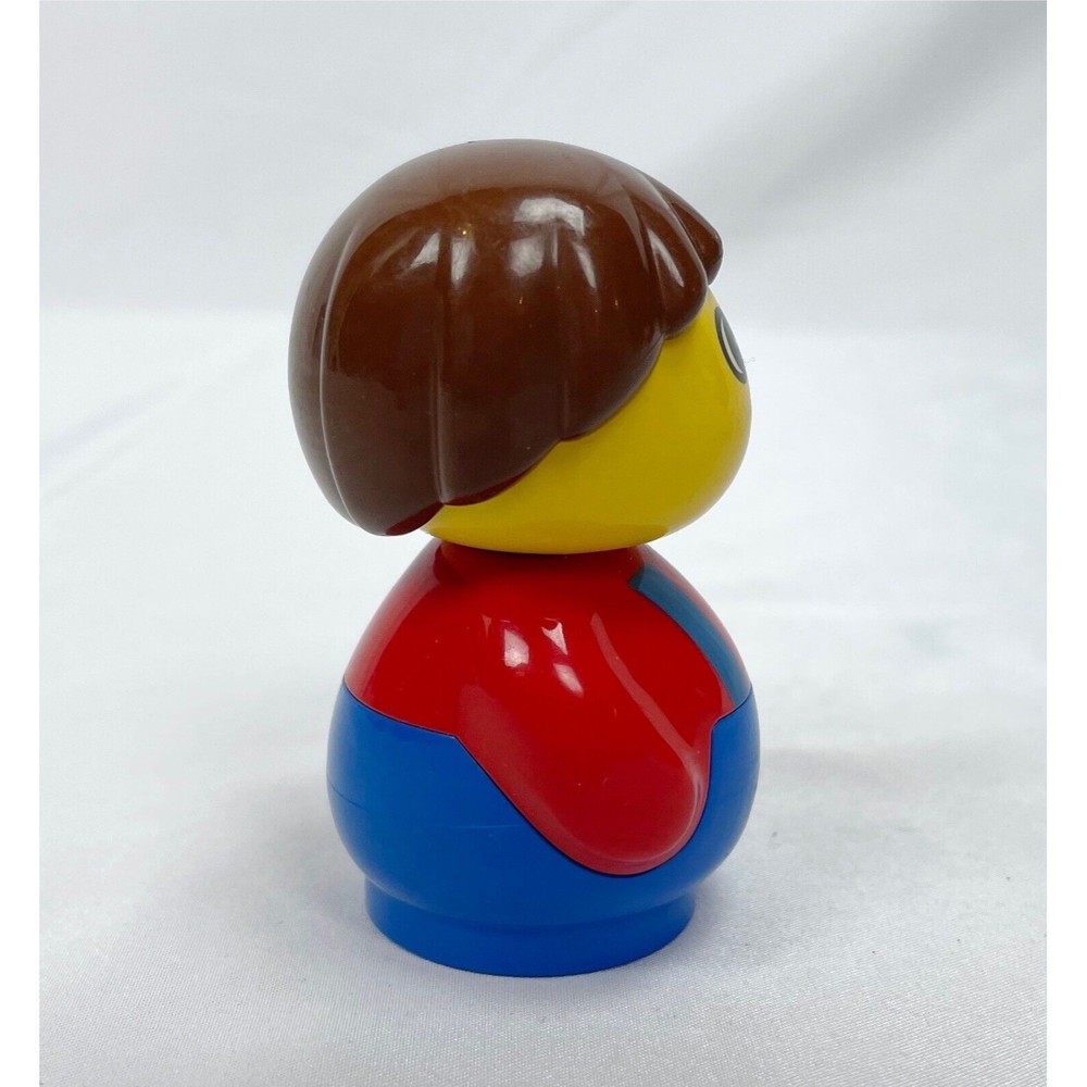 Lego Duplo Primo Boy Red Shirt Blue Overalls Figure 31017 Round Replacement Part - Picture 4 of 5